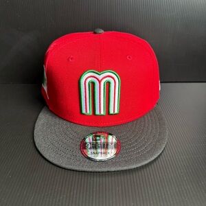 NWT New Era Mexico 9FIFTY Red Black Adjustable SnapBack Hat Cap Baseball